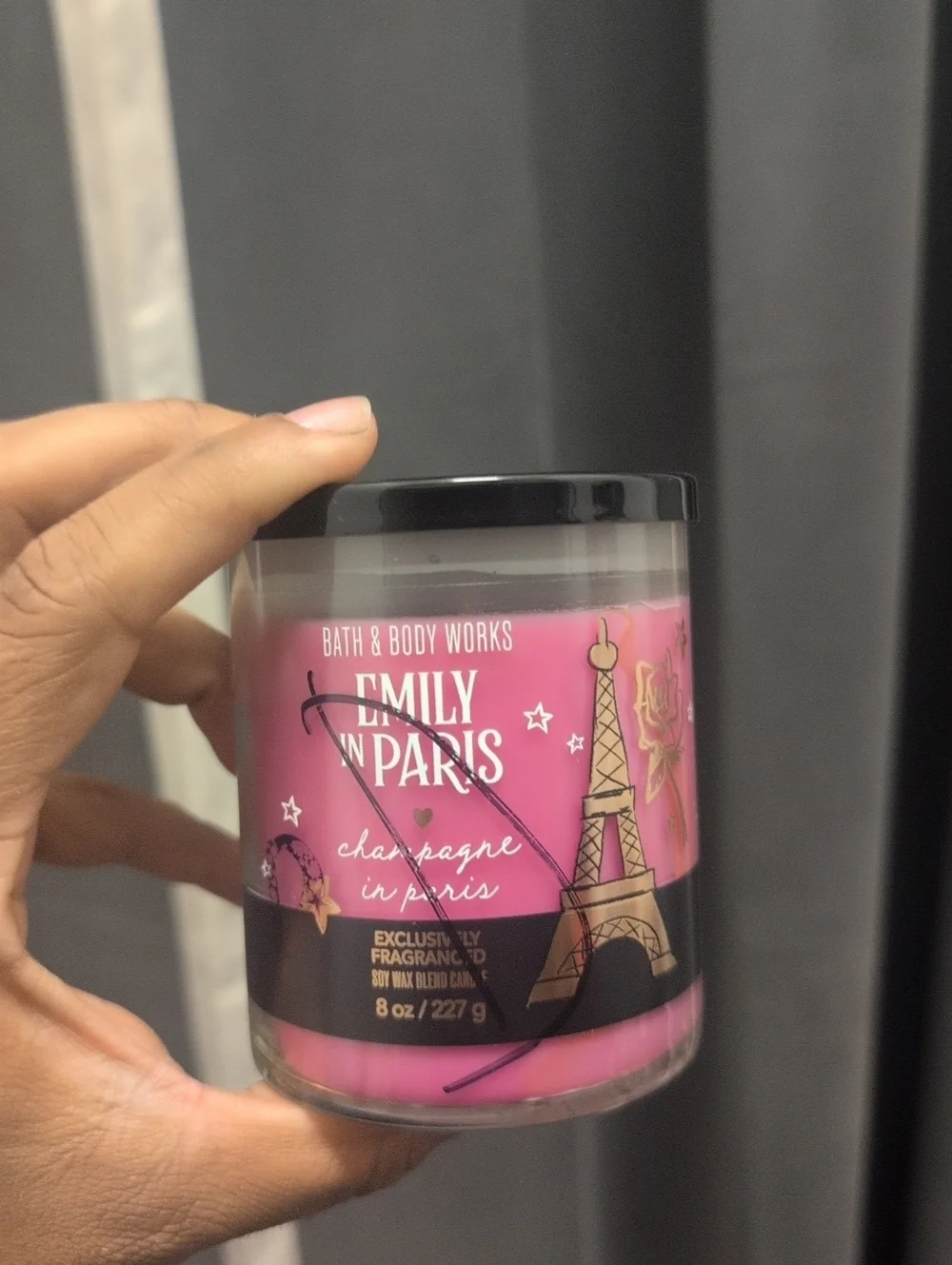 Bath & Body Works Emily in Paris Champagne in Paris Pink Candle